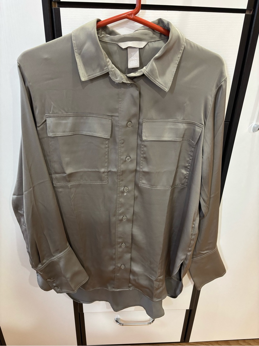 Classic Button-Down Shirt in Olive for Women